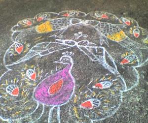 Rangoli: Peacock