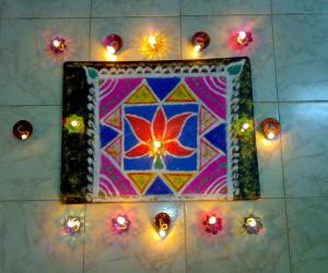 Rangoli: Karthigai Kolam