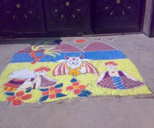 Rangoli: free hand design