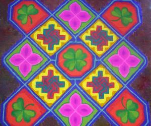 Rangoli: Shamrock rangoli