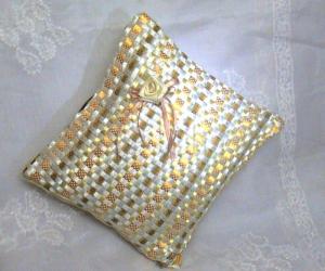 Rangoli: "Offray" Satin Ribbon Cushion Cover