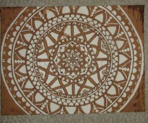 Rangoli: rangoli with mehendi