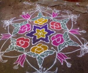 Margazhi kolam on 1st day of 2010