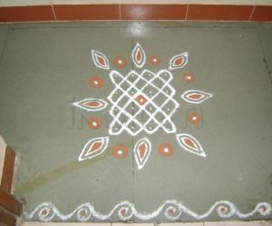 Rangoli: Simple kolam