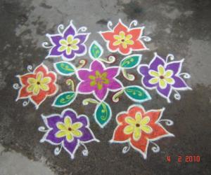 colourfull kolam.