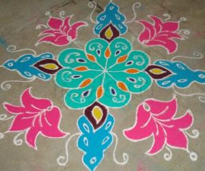 Rangoli: Rangoli done on Bhai Duj