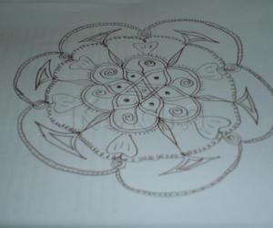 Rangoli: hand drawn