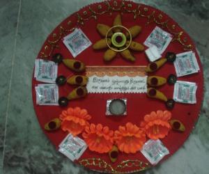 Rangoli: Sumangala arthi Plate