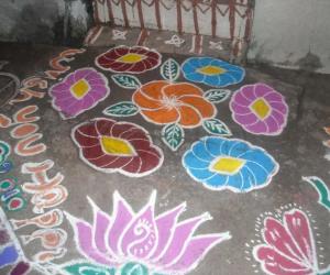 Rangoli: pongal kolam