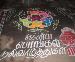 Rangoli: pongal kolam