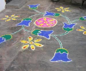 Rangoli: bluebells