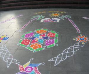 My pongal rangoli at my college