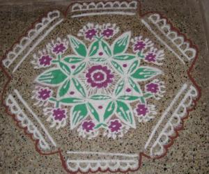 free hand rangoli