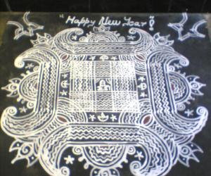 Rangoli: Happy New Year Kanya Kolam