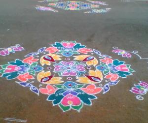 Flowers rangoli (sharu)