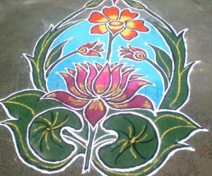 Rangoli: Lotus rangoli