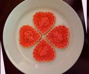 Valentine rangoli using cookies