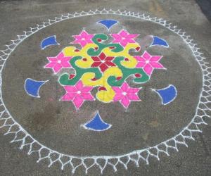 Rangoli: kili mooku kolam