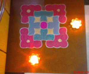 Rangoli: Satyanarayan Puja