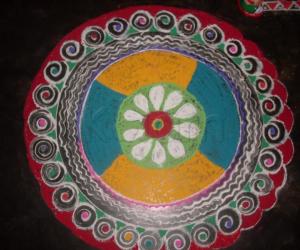 colourful rangoli 