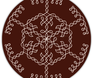 Circular dotted kolam