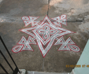 Metal tube rangoli