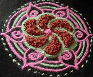 Coconut Freehand Rangoli