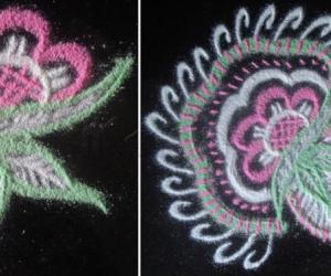 Before and After Rangoli