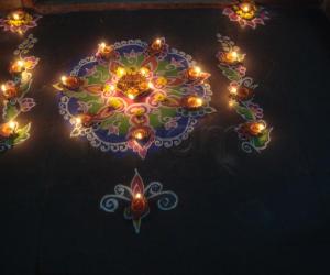 Rangoli: kolam for karthikai