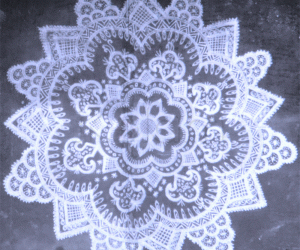 Lacy cutwork rangoli