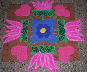 Rangoli: Lotuses