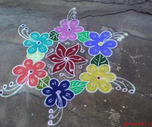 Flower kolam