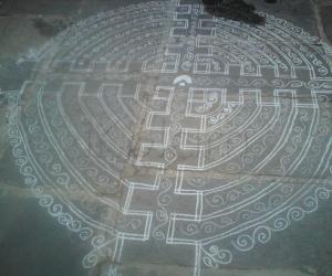 Traditional pongal kolams