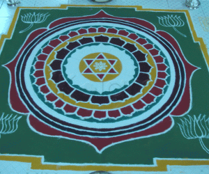 Rangoli: Lakshminarayana Yantra