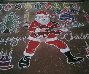 Rangoli: Christmas - Santa