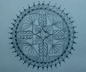 Freehand Rangoli design