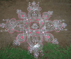 Virodhi new year kolam