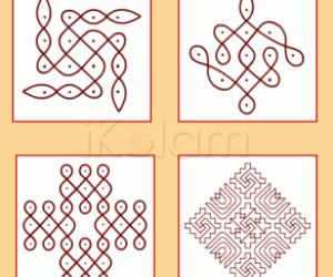 Step by step instructions to draw kolams