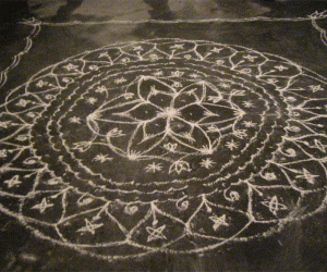 Free hand Rangoli