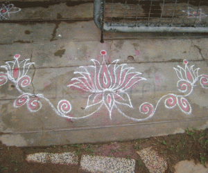 Rangoli: Lotus creeper