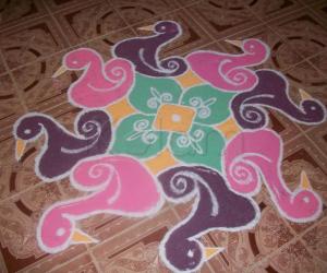 Dotted duck kolam