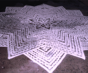 Astadhla padmam rangoli