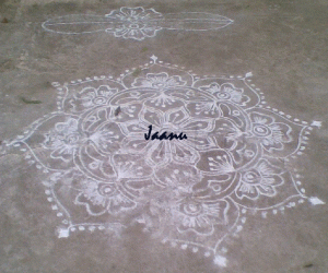 Free hand rangoli