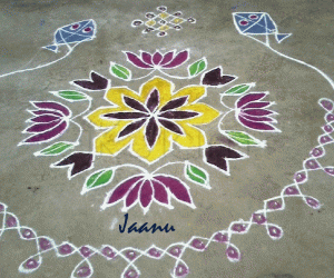 Rangoli: Kites Rangoli