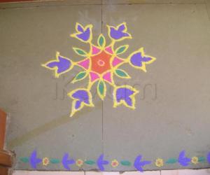 Rangoli: Bluebells Kolam