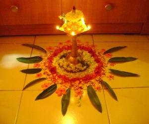 Small Pookolam for Vishu