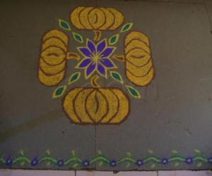 Rangoli: Pumpkin for the garden