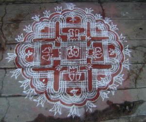 Rangoli: Janmashtami kolam