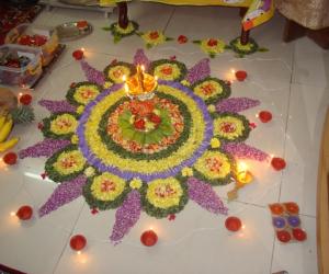 Rangoli: Floral rangoli