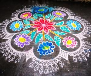 shravana sukravara rangoli